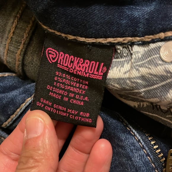 Women's Rock&Roll Denim Jeans - Picture 3 of 6